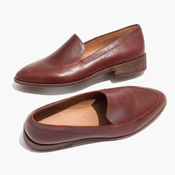 Madewell Shoes - Madewell The Frances Loafer Burnished Mahogany Leather Slip On Flats Size 8